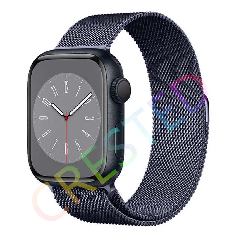 Milanese Loop Strap For Apple watch Band 44mm 40mm 45mm 41mm 42mm 38mm 45 44 mm bracelet iWatch Series 3 5 6 SE 7 8 Ultra 49mm