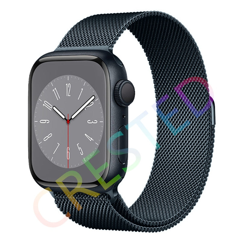 Milanese Loop Strap For Apple watch Band 44mm 40mm 45mm 41mm 42mm 38mm 45 44 mm bracelet iWatch Series 3 5 6 SE 7 8 Ultra 49mm