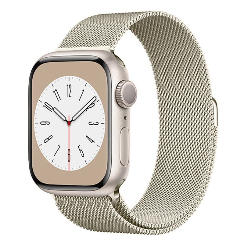 Milanese Loop Strap For Apple watch Band 44mm 40mm 45mm 41mm 42mm 38mm 45 44 mm bracelet iWatch Series 3 5 6 SE 7 8 Ultra 49mm