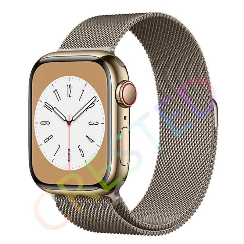 Milanese Loop Strap For Apple watch Band 44mm 40mm 45mm 41mm 42mm 38mm 45 44 mm bracelet iWatch Series 3 5 6 SE 7 8 Ultra 49mm