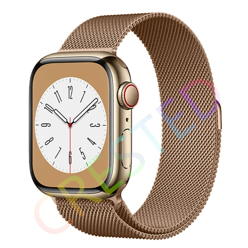 Milanese Loop Strap For Apple watch Band 44mm 40mm 45mm 41mm 42mm 38mm 45 44 mm bracelet iWatch Series 3 5 6 SE 7 8 Ultra 49mm